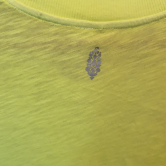 Free People sleeveless tshirt; neon yellow; size M - Picture 4 of 8